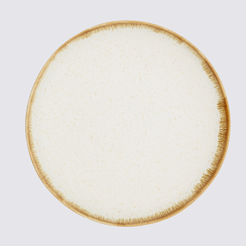 Assiette plate réactive 'Roma' beige