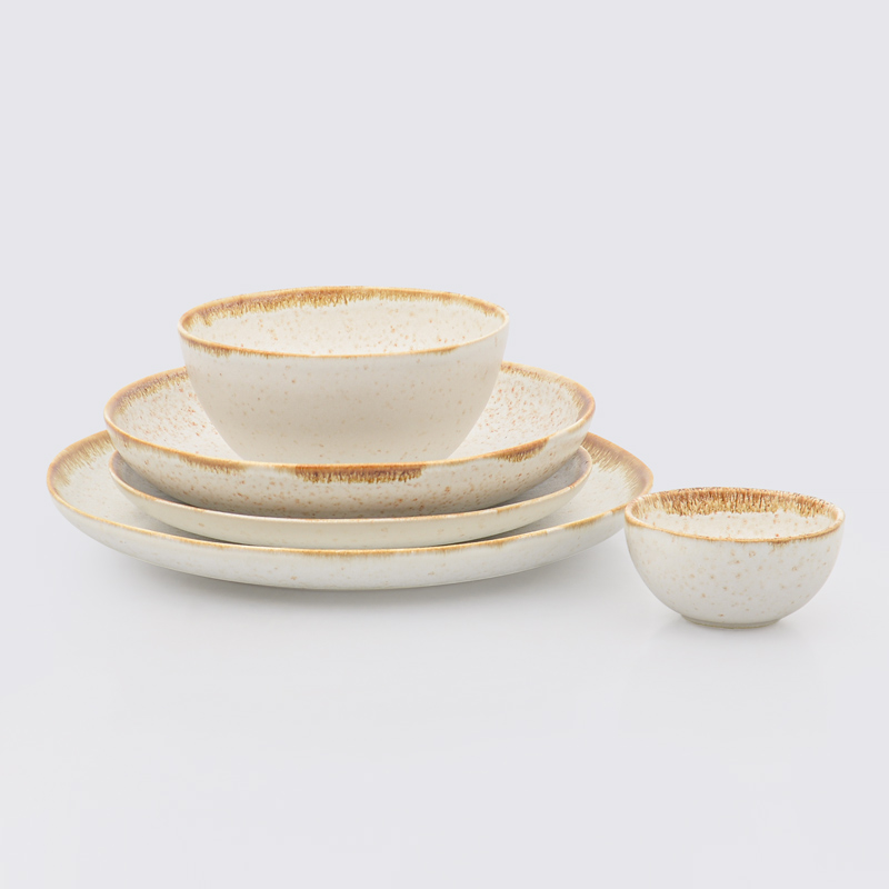 Assiette multiusage réactive 'Roma' beige