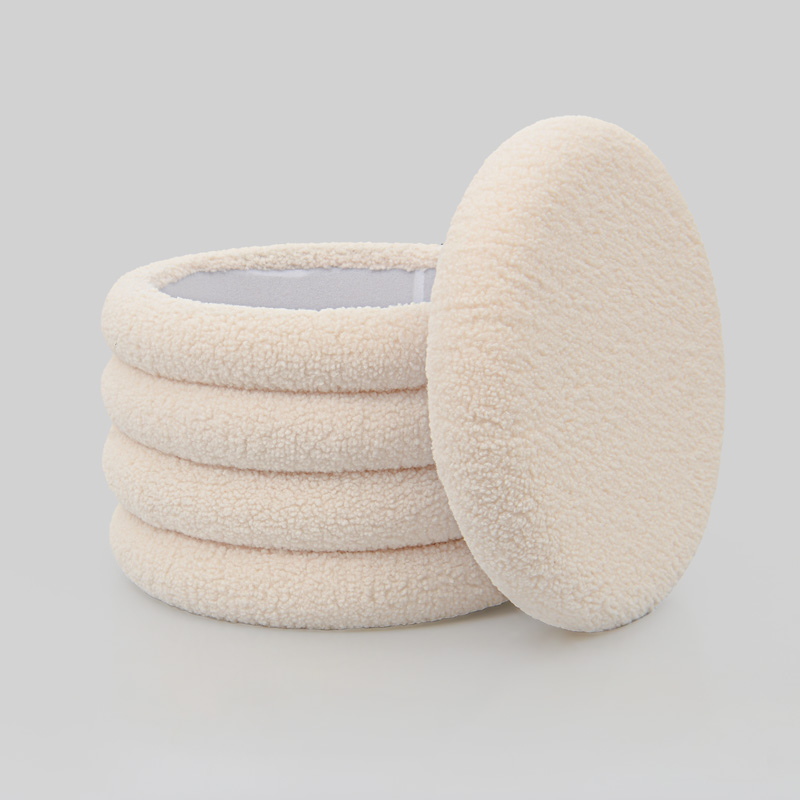 Pouf coffre 'Fluffly' couleur écru 