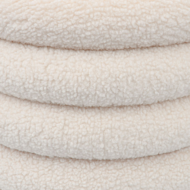 Pouf coffre 'Fluffly' couleur écru 