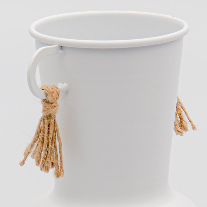 Vase décoratif 'Bamako' avec pompons et anses