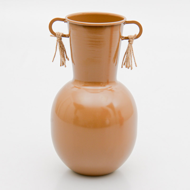 Vase décoratif 'Bamako' avec pompons et anses