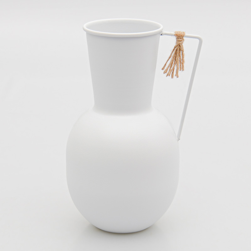Vase décoratif 'Bamako' avec pompons et anse