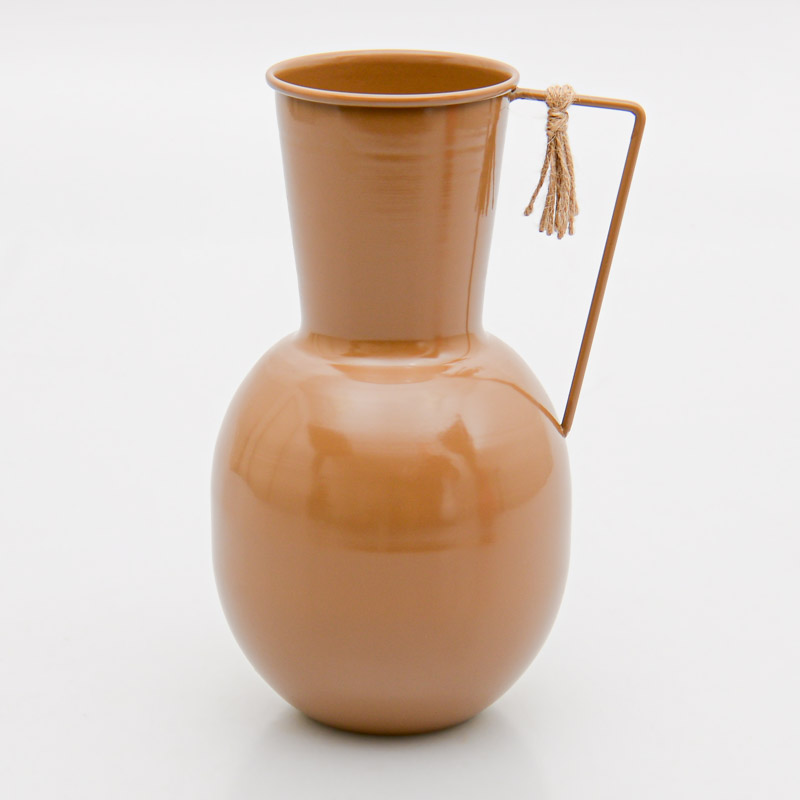 Vase décoratif 'Bamako' avec pompons et anse