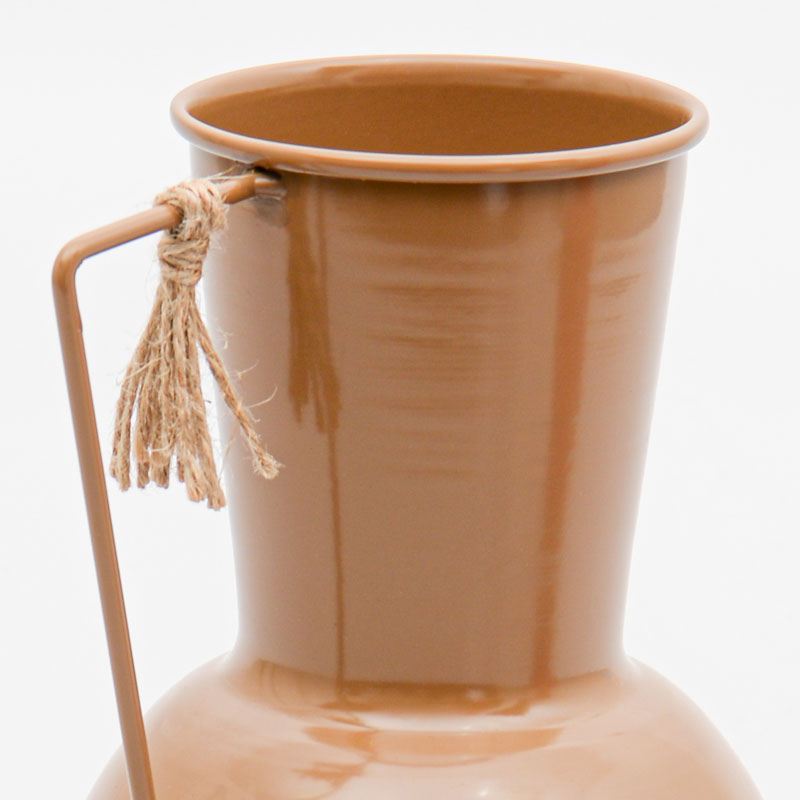 Vase décoratif 'Bamako' avec pompons et anse