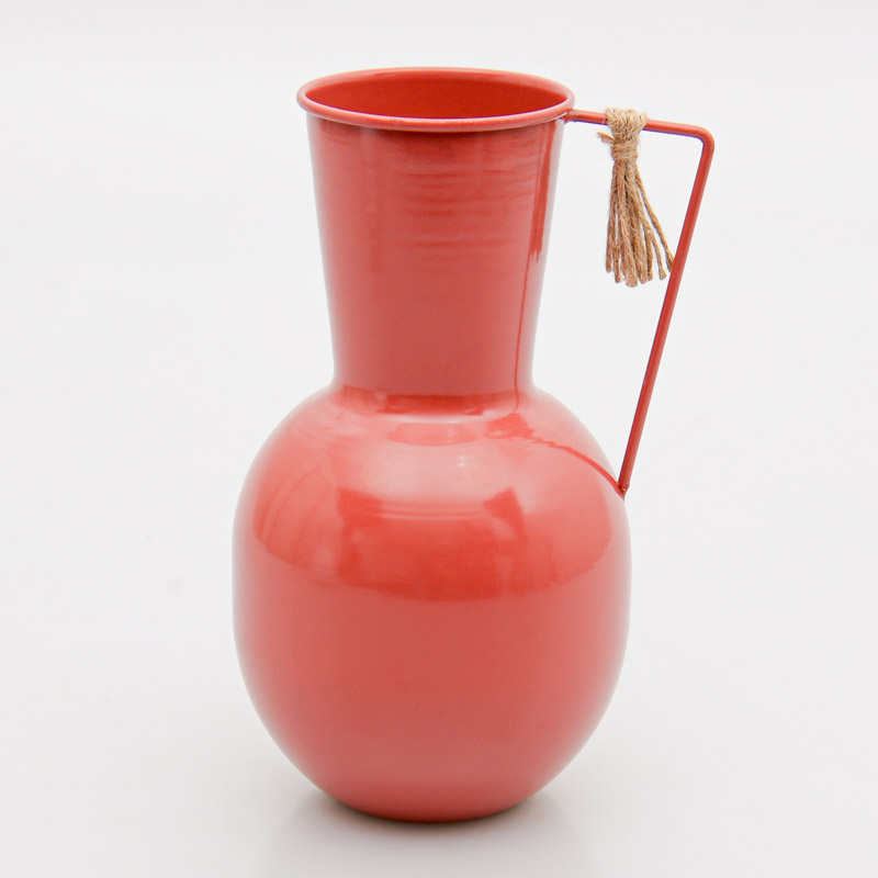 Vase décoratif 'Bamako' avec pompons et anse