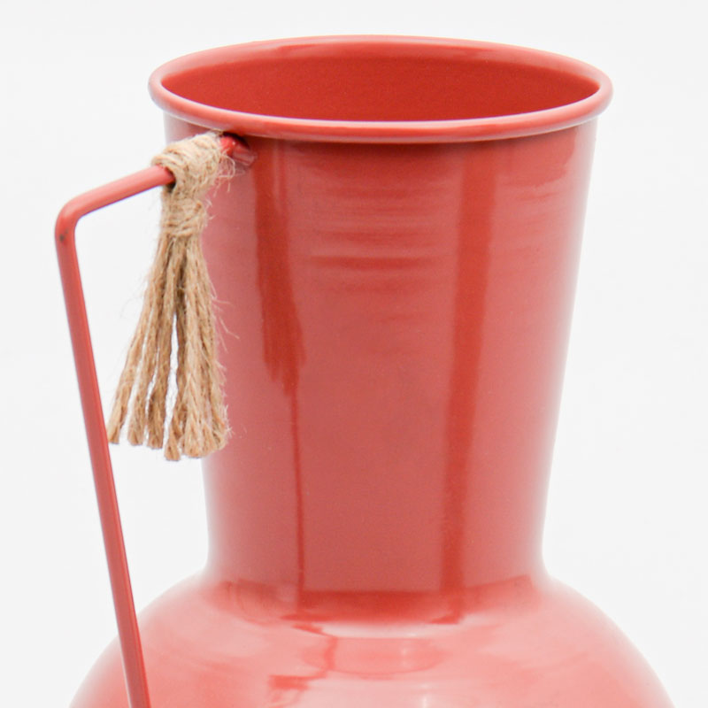 Vase décoratif 'Bamako' avec pompons et anse