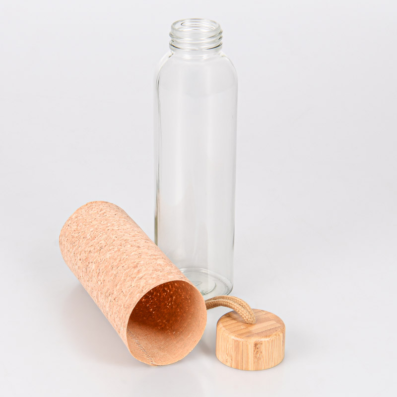 Gourde verre avec couvercle en bambou