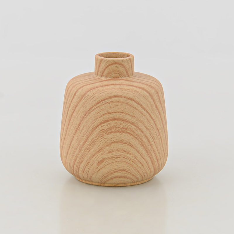 Vase en céramique 'Woodlike' marron