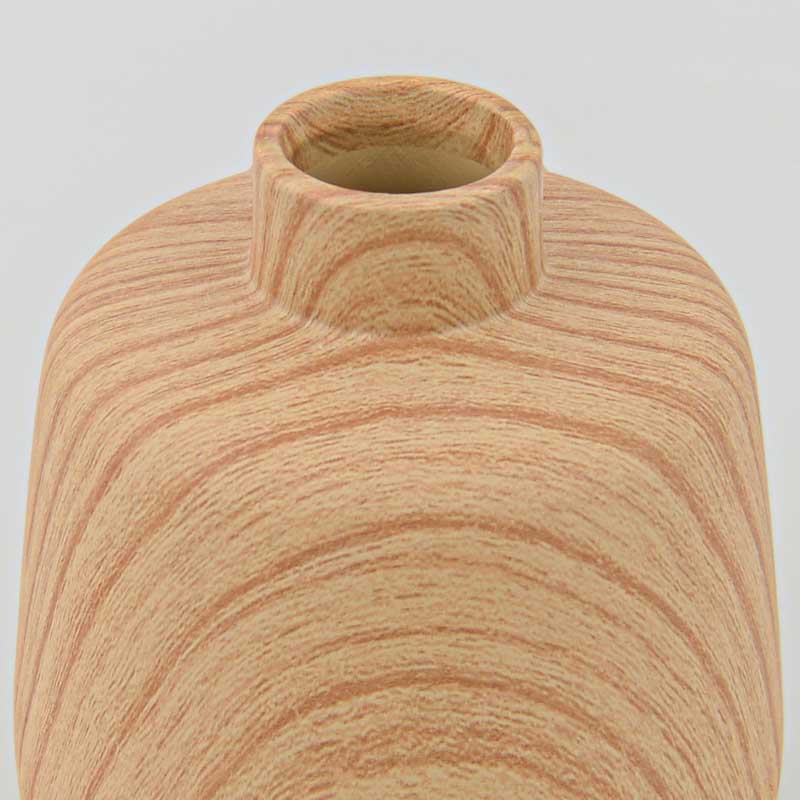 Vase en céramique 'Woodlike' marron