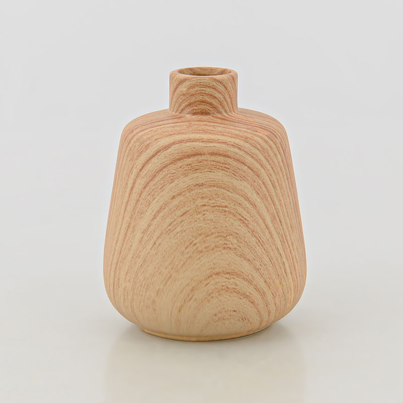 Vase en céramique 'Woodlike' marron