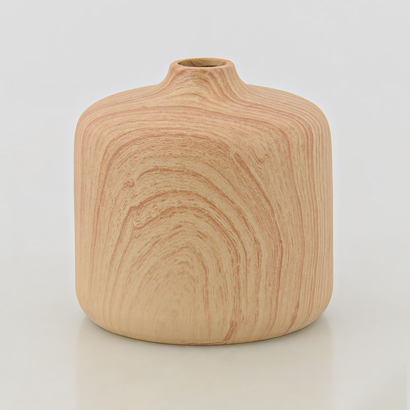 Vase en céramique 'Woodlike' marron