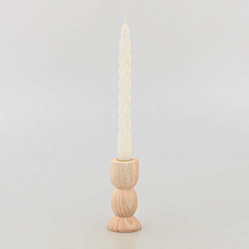 Bougeoir 'Woodlike' beige