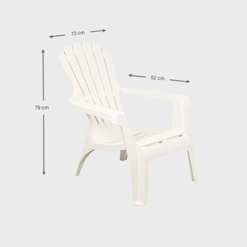 Fauteuil monobloc incliné blanc 
