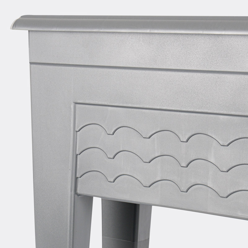 Jardinière haute sur pieds grise anthracite