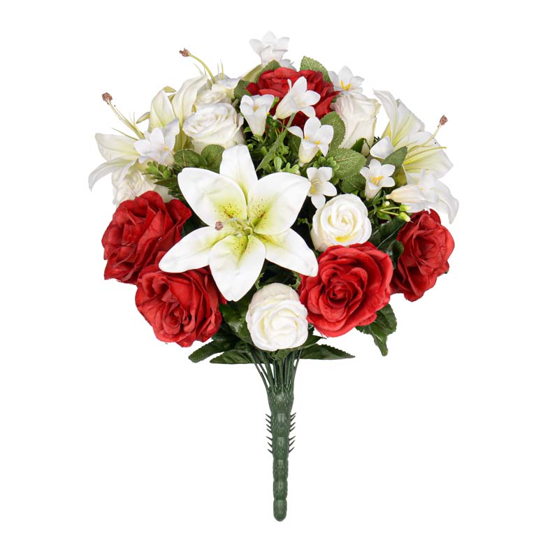Bouquet de roses et de lys