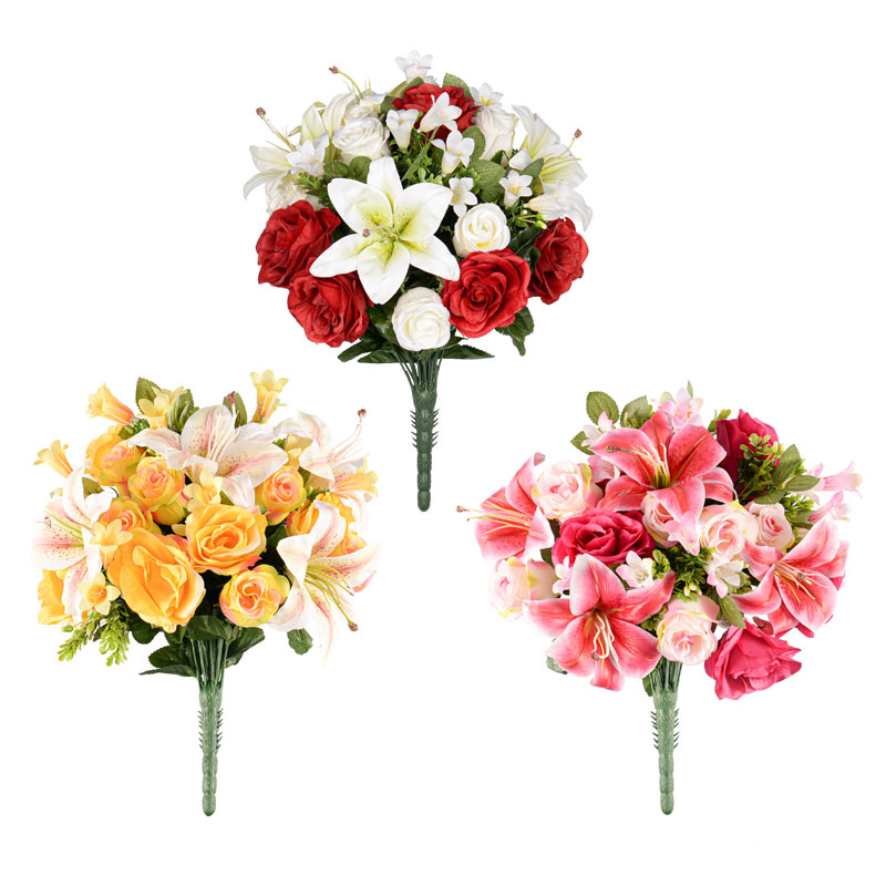 Bouquet de roses et de lys