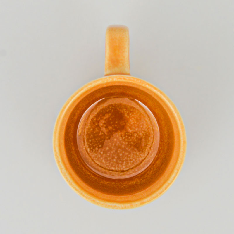 Mug droit 'Samba' couleur jaune moutarde