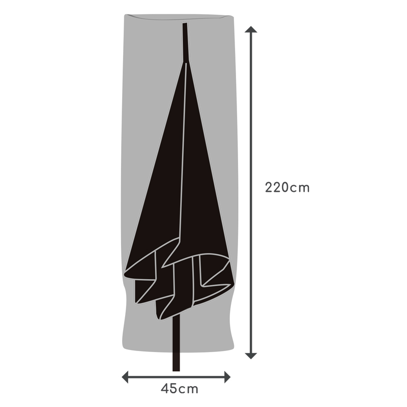 Housse de protection pour parasol grise