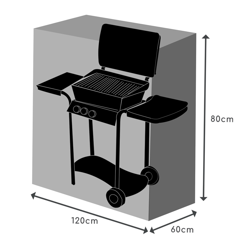 Housse de protection pour barbecue grise