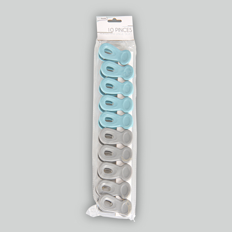 Lot de 10 pinces à linge 'Soft' magnétiques