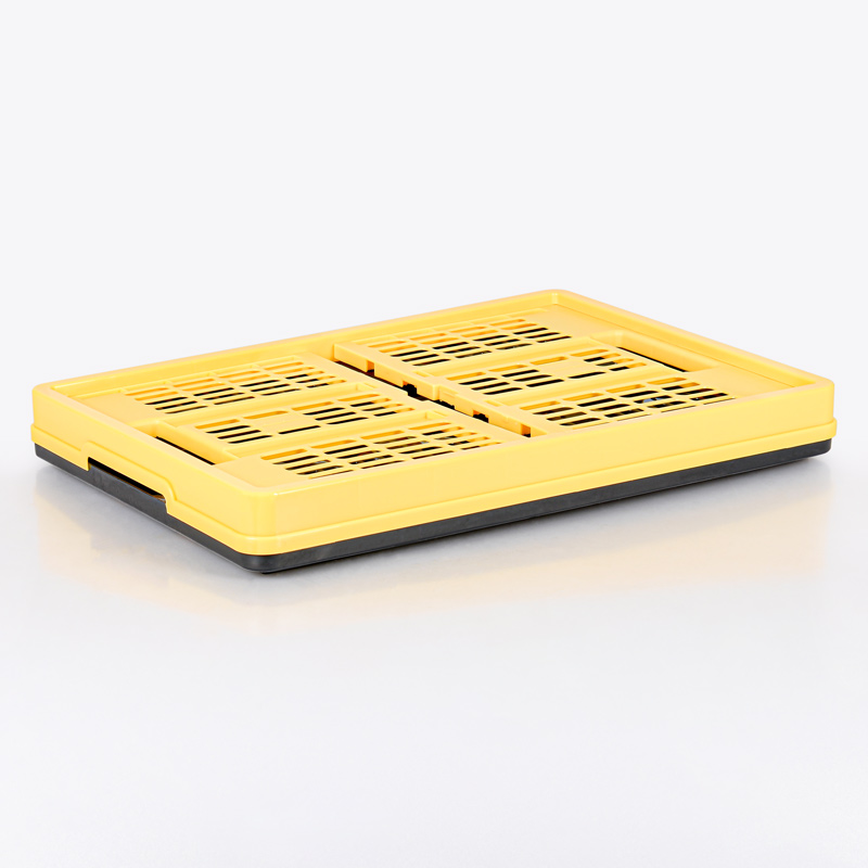 Casier pliant noir/jaune 45L
