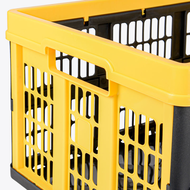Casier pliant noir/jaune 45L
