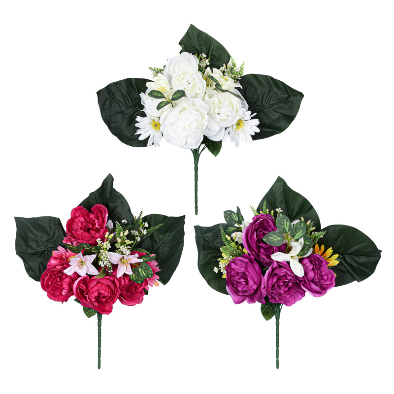 Bouquet de roses, gerberas, lys