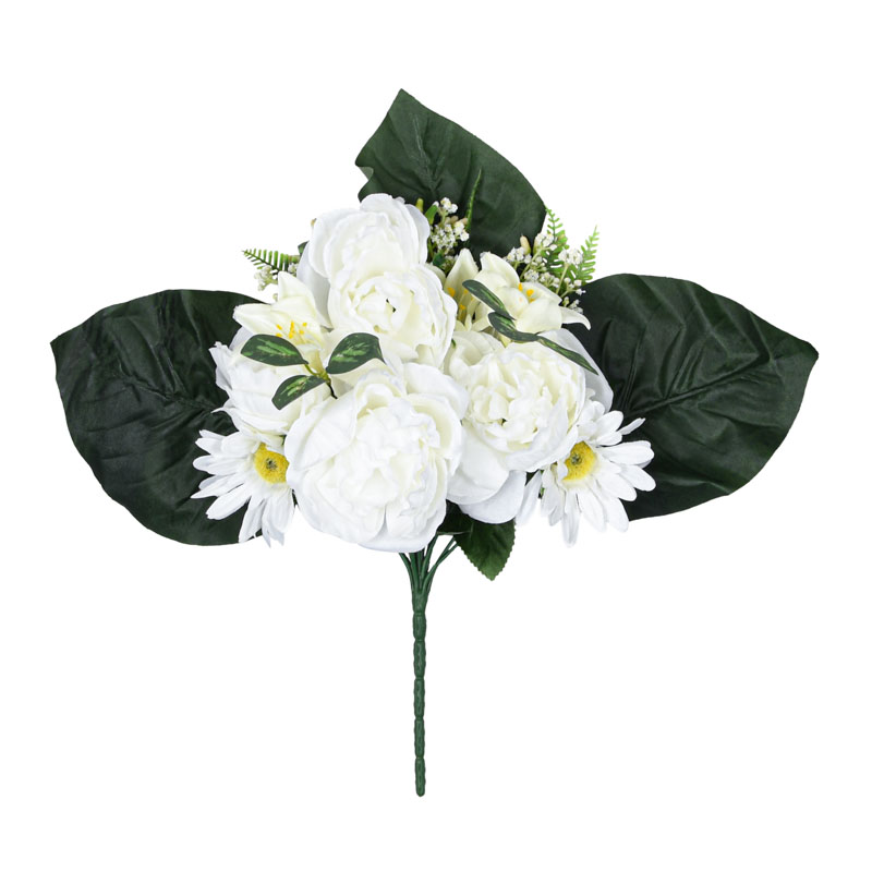 Bouquet de roses, gerberas, lys