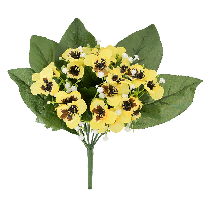 Bouquet artificiel de pensées 