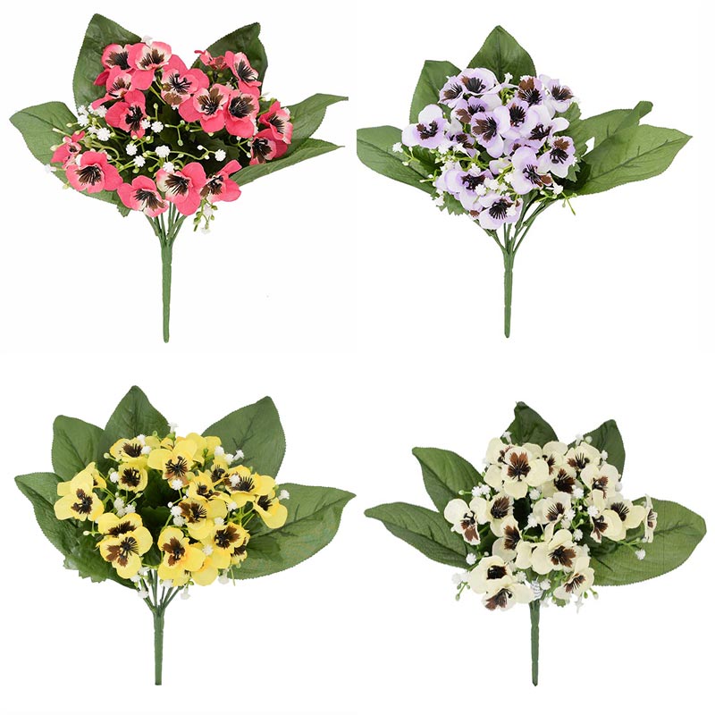 Bouquet artificiel de pensées 