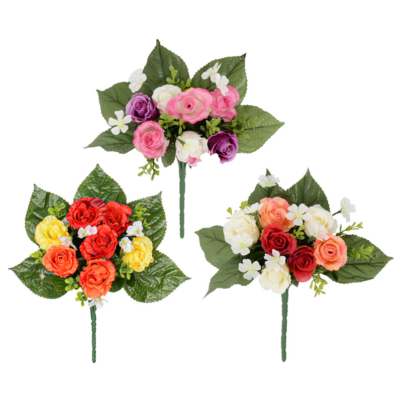 Bouquet de boutons de rose artificiels 