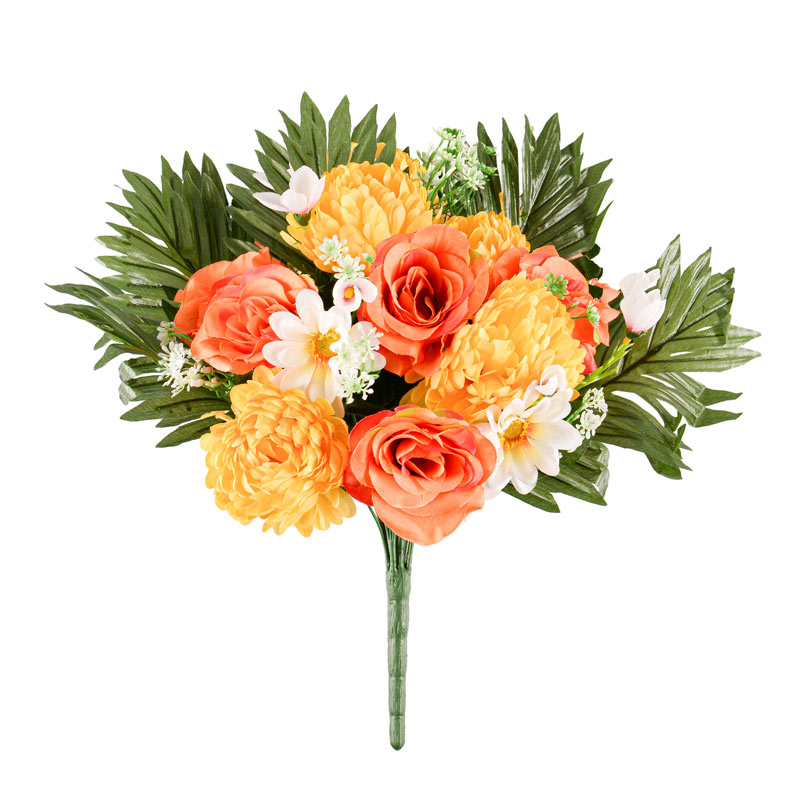 Bouquet de roses et chrysanthèmes