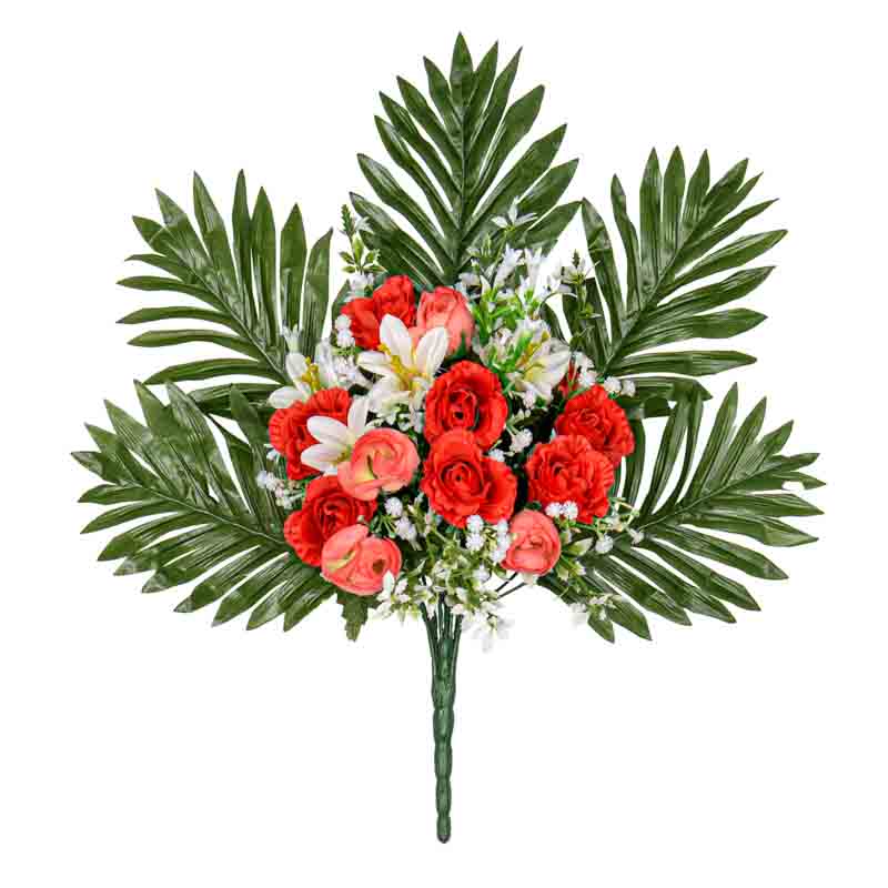 Bouquet de roses, boutons de rose, lys tigre