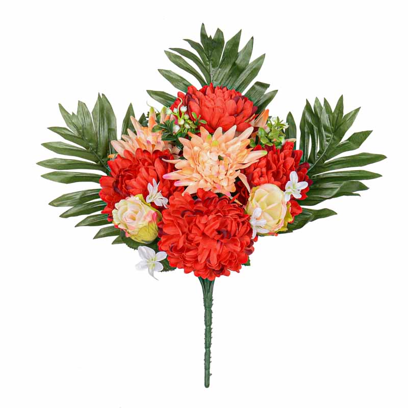 Bouquet de chrysanthèmes, gerberas et roses