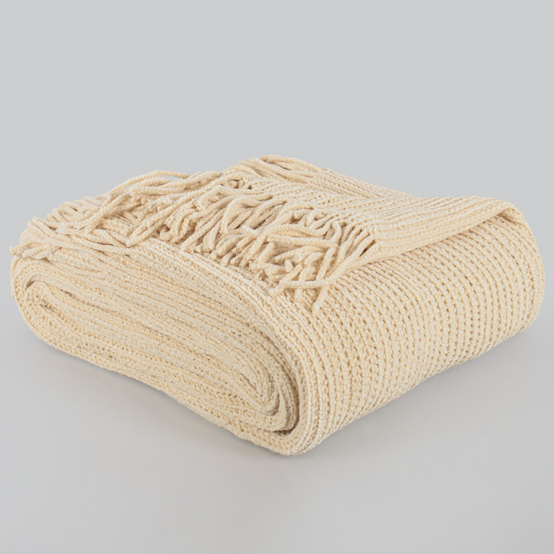 Plaid chenille 'Natif' 
