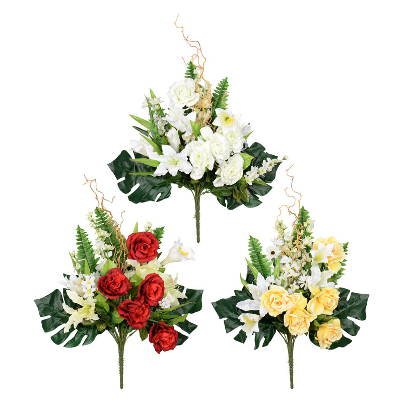 Bouquet de roses et de lys 