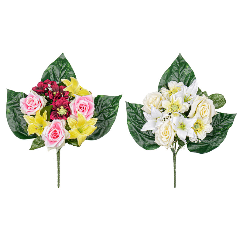 Bouquet de roses et lys dhalia 