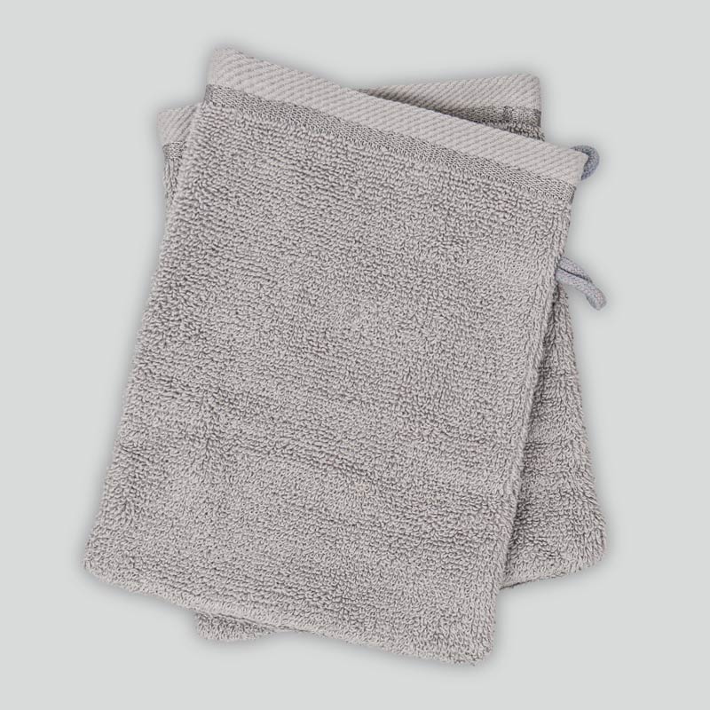 Lot de 2 gants de toilette 'Mila' gris