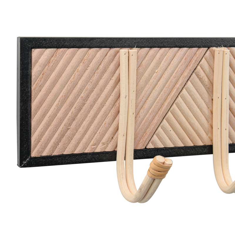 Patère en bois strié 'Jenna'