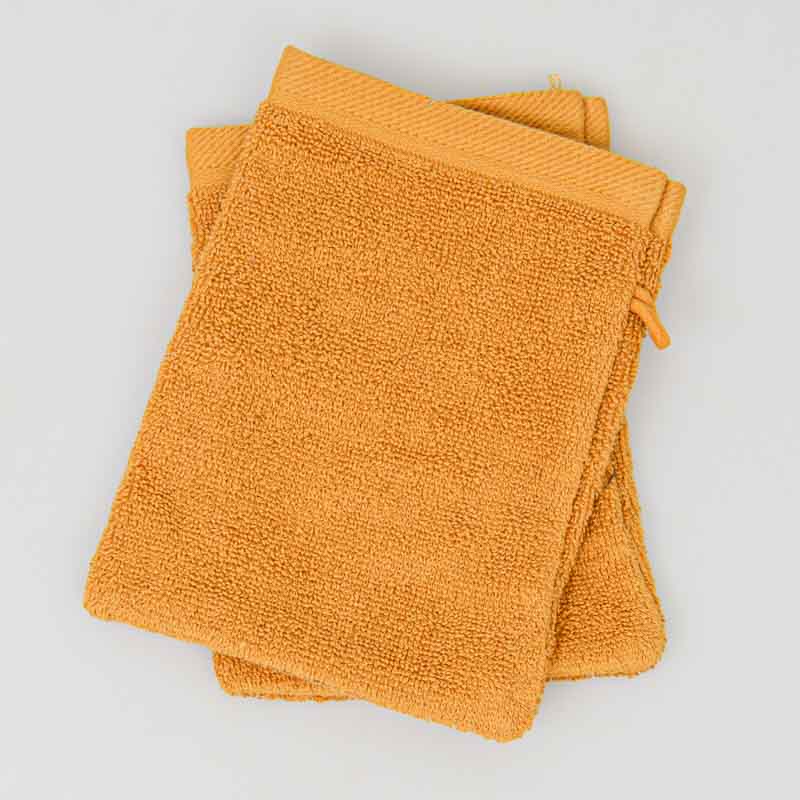 Lot de 2 gants de toilette 'Mila' jaune