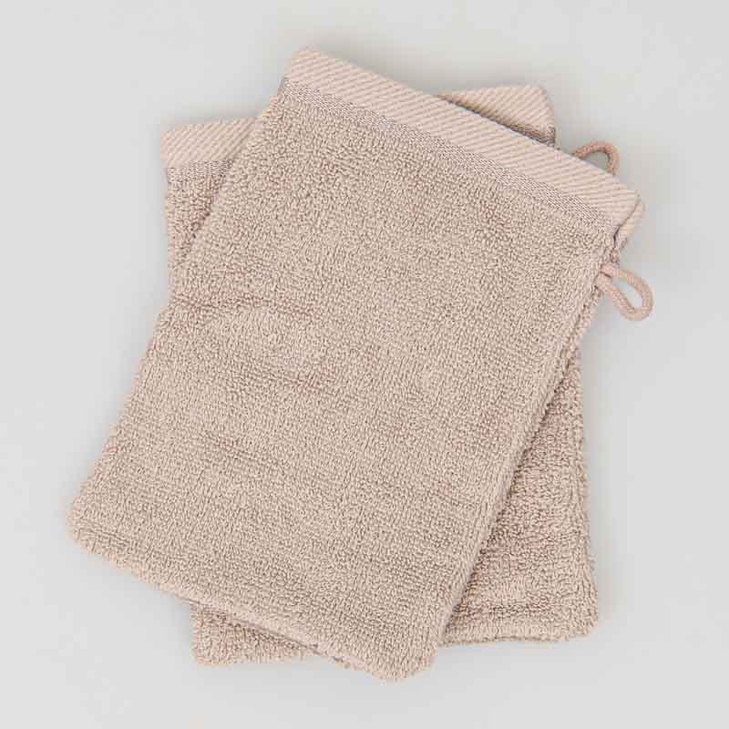 Lot de 2 gants de toilette 'Mila' taupe