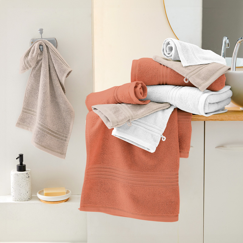 Serviette invité 'Mila' taupe
