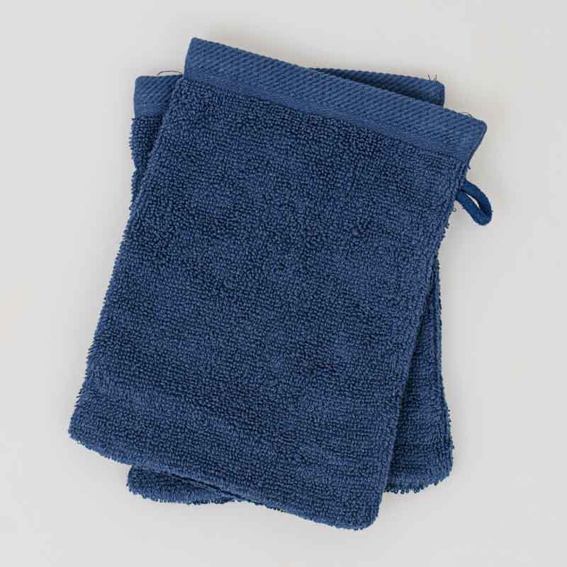 Lot de 2 gants de toilette 'Mila' bleu marine