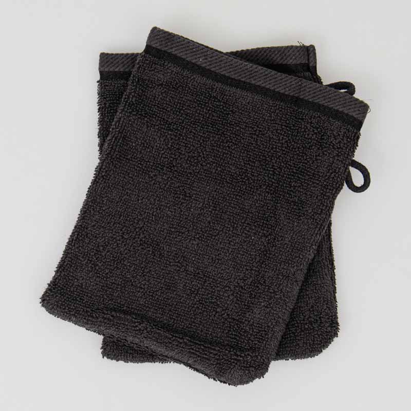 Lot de 2 gants de toilette 'Mila' noir