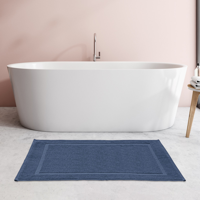 Tapis de bain 'Mila' bleu marine