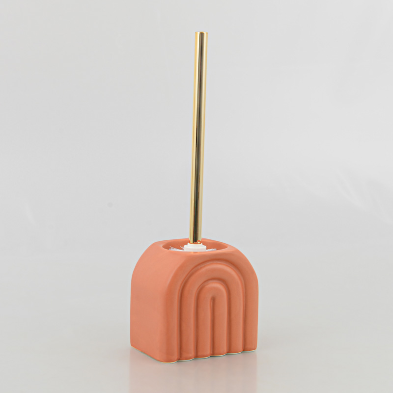 Brosse WC avec support 'Balnea' terracotta