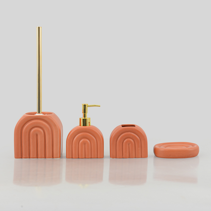 Brosse WC avec support 'Balnea' terracotta