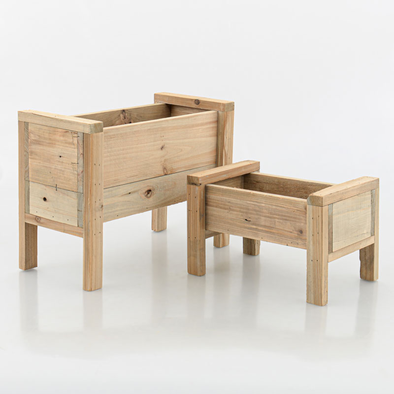 Porte plante en bois marron