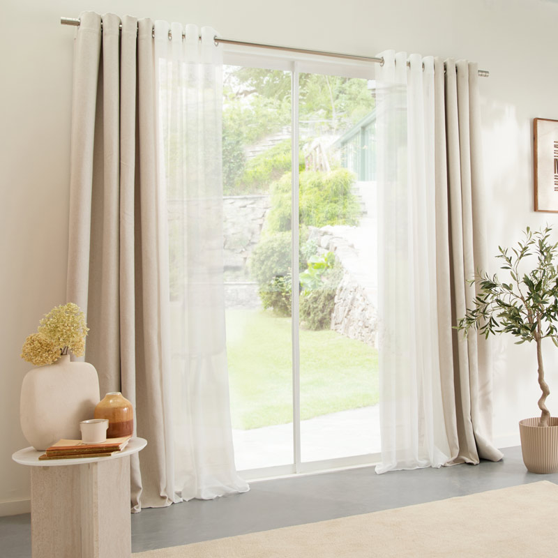 Rideau chiné 'Lizzy' beige